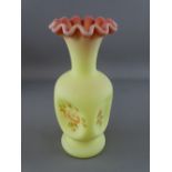 Victorian satin glass vase