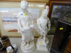 Two Victorian painted cast metal figurines