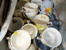 Box of mainly teacups and similar items