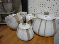 Small parcel of modern Denby teaware, 'Truffle Layers' design