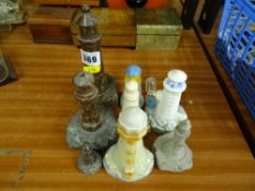 Quantity of ornamental hardstone and other lighthouses