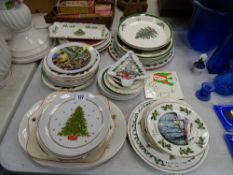 Parcel of predominantly Christmas display plates etc