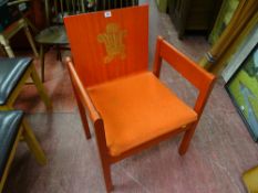 Investiture chair - an icon of design being the 1969 Prince of Wales Investiture chair by Lord