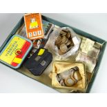 A parcel of various pre-decimal coinage, some with silver content, vintage playing cards etc