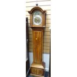 A good quality grandmother clock made by Sinclair Harding of Cheltenham in 1974 with hardened