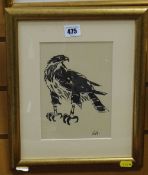 SIR KYFFIN WILLIAMS RA framed print - of a kestral