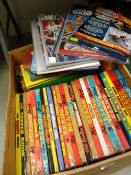 Parcel of vintage Beano annuals, Star Wars collector's magazine, Giles cartoons etc
