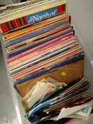 Collection of LP records & singles including Harry Secombe, Black & White Minstrel Show etc