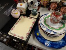 Collection of platters & plates etc together with boxed Royal Doulton place mats etc