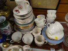 Tray of mixed teaware