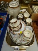 A Staffordshire Empire patterned coffee set etc
