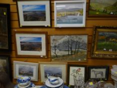 Parcel of various framed prints, mainly North Wales scenes etc