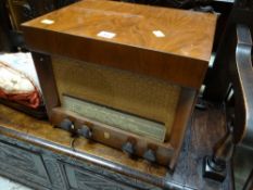 A vintage walnut Phillips wireless