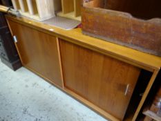 Vintage teak two sliding door sideboard