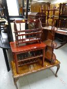 Parcel of various modern & reproduction tables & standing corner unit