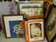 A large parcel of framed & unframed prints & pictures