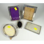 A parcel of hallmarked silver photograph frames