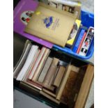 Two boxes of mainly hardback books, Miller's antique reference books etc