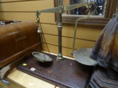 A vintage Avery brass weighing scale