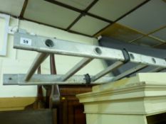 Single tier adjustable ladder