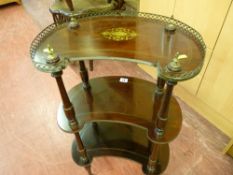 Empire style three tier whatnot with galleried top