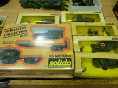 Solido boxed diecast military vehicles including an AMX Pluton transporter