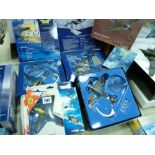 Four boxed Corgi diecast planes from The Aviation Archive including a Messerschmitt 109E, a DH