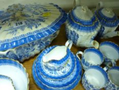Large parcel of blue and white Copeland Spode dinnerware