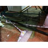 Large parcel of long handled garden tools