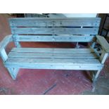 Treated timber garden bench