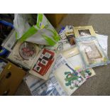 Bag of cross stitch kits and patterns etc