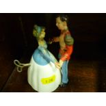 Clockwork tinplate dancing couple