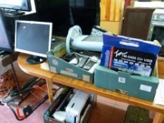 Large parcel of home electrics including Epson printer, HP printer, Sky HD box, LG monitor, other