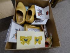 Box containing Victorian and other tiles etc