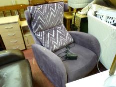 Designer look swivel electric recliner chair E/T