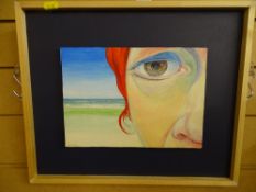JEREMY YATES RCA oil on board - titled 'Sad Eyed Shoreline', signed lower left with gallery