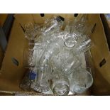 Box of drinking glassware including beer mugs etc