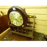 Reproduction wall clock and a magazine rack