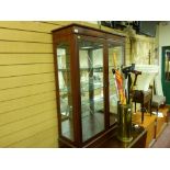 Modern two door bevelled glass china cabinet