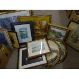 Quantity of framed pictures and prints