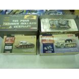 Four boxed Corgi World War II collection diecast vehicles and tanks