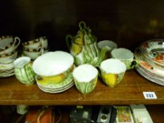 Corn on the cob decorated teaware, Staffs teaware, Masons etc
