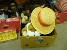 Box of soft toys etc