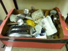Box of kitchen porcelain and similar items