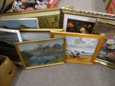 Quantity of framed pictures and prints