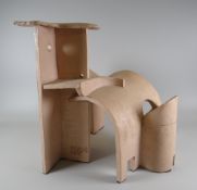 DAVID TINKER ceramic - architectural model with title inscribed 'Picasso's Farm', signed, 33cms