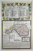 JOHN OWEN & EMANUEL BOWEN ten antiquarian coloured road maps on five sheets - 'Continuation of the