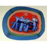 JOHN UZZELL EDWARDS gouache - group of figures, entitled 'The Bathers', 24 x 30cms