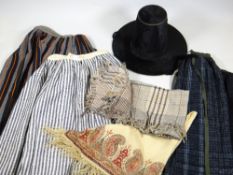 TRADITIONAL WELSH HAT & WELSH CLOTHING having been owned and worn by Mary Harris (1815-1886) of