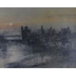 WILLIAM SELWYN limited edition (150/300) print - Caernarfon Castle at sunset, 46 x 56cms